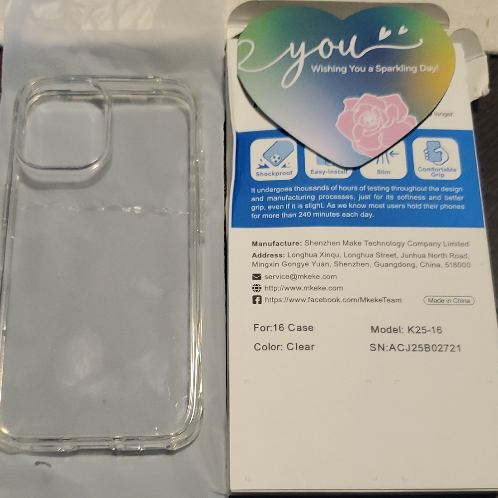 Clear Phone Case for iPhone 16